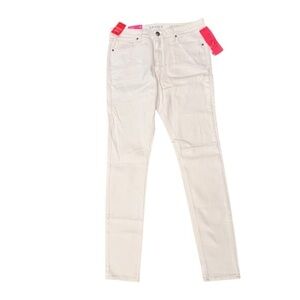 SPANX The Slim-X Skinny Wax Coated Jeans Size 30 NWT Cream Pearl Wax SHINY Lycra